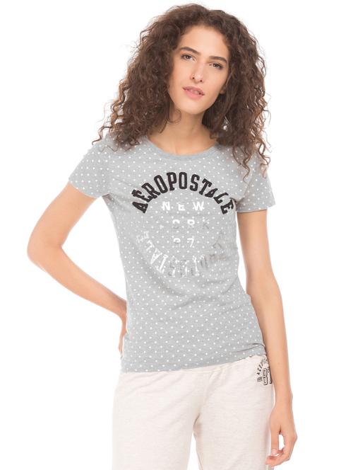 grey cotton regular tee - 17665412 - Standard Image - 1
