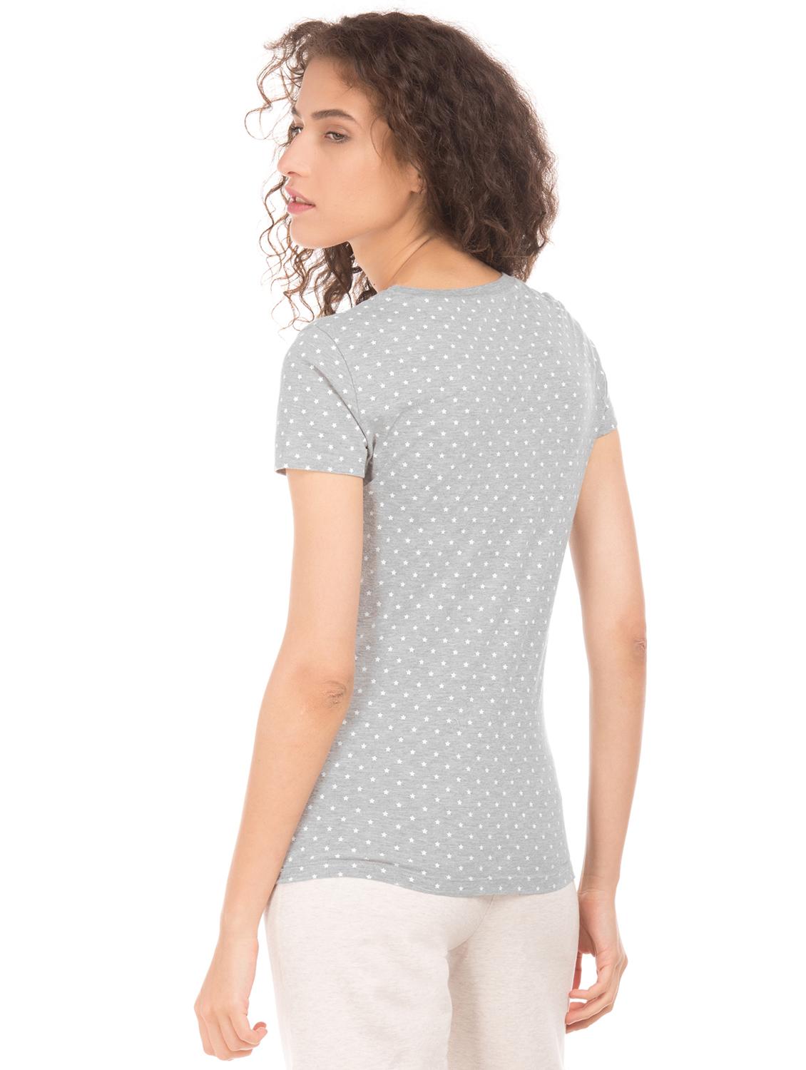 grey cotton regular tee - 17665412 - Zoom Image - 3