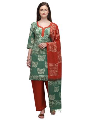 multi colored cotton suit combos unstitched - 17665440 - Standard Image - 4