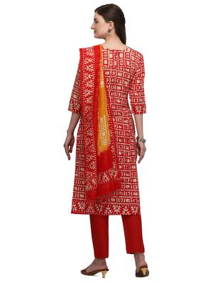 multi colored cotton suit combos unstitched - 17665535 - Standard Image - 3