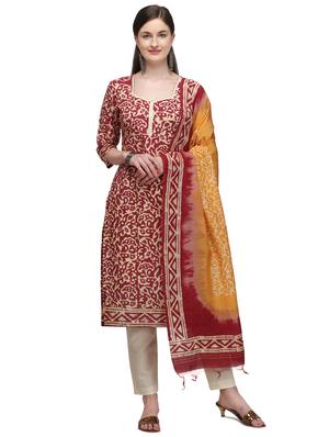 multi colored cotton suit combos unstitched - 17665542 - Standard Image - 4