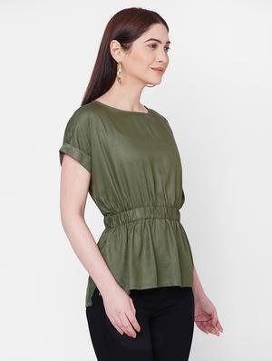 boat neck solid top - 17665599 - Standard Image - 2