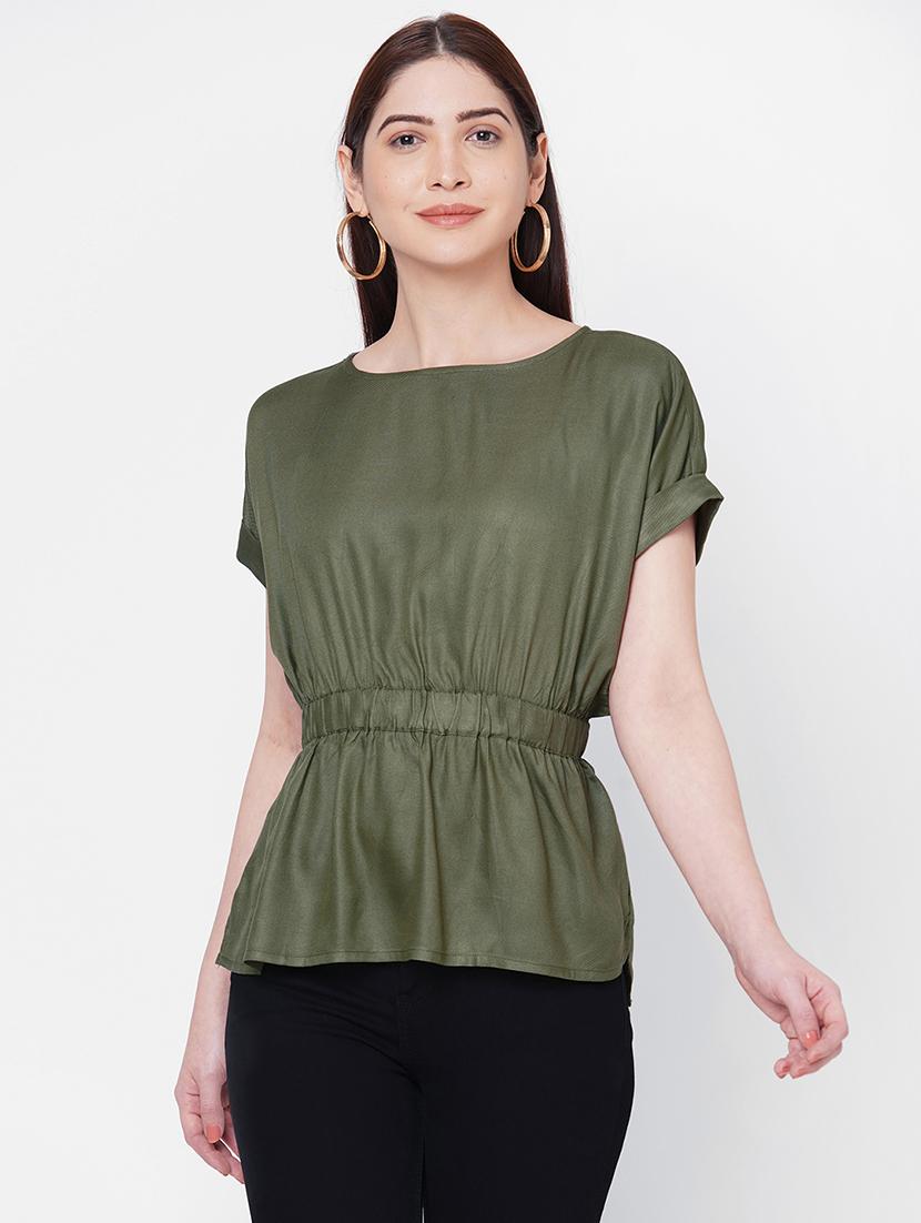 boat neck solid top - 17665599 - Zoom Image - 1