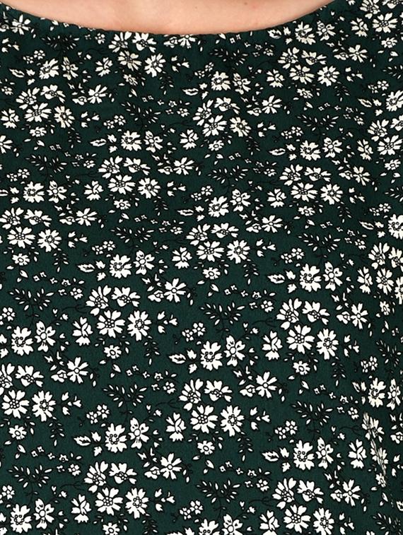 green crepe aline kurti - 17665738 - Zoom Image - 5