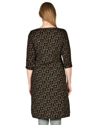 black crepe aline kurti - 17665739 - Standard Image - 3