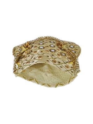 gold satin ethnic potli - 17665746 - Standard Image - 3