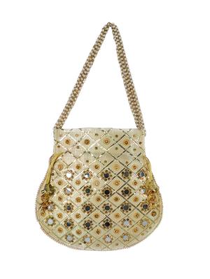 gold satin ethnic potli - 17665746 - Standard Image - 4