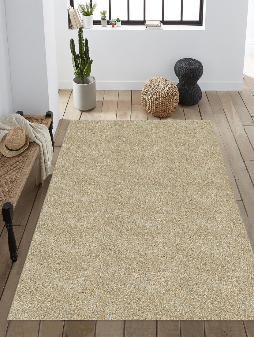 saral home gold soft shaggy carpet (150x210 cm) - 17665770 - Zoom Image - 1