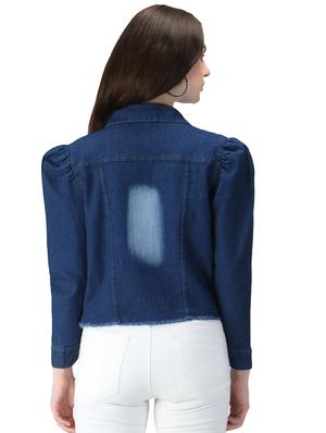 dark blue denim summer jacket - 17665801 - Standard Image - 3