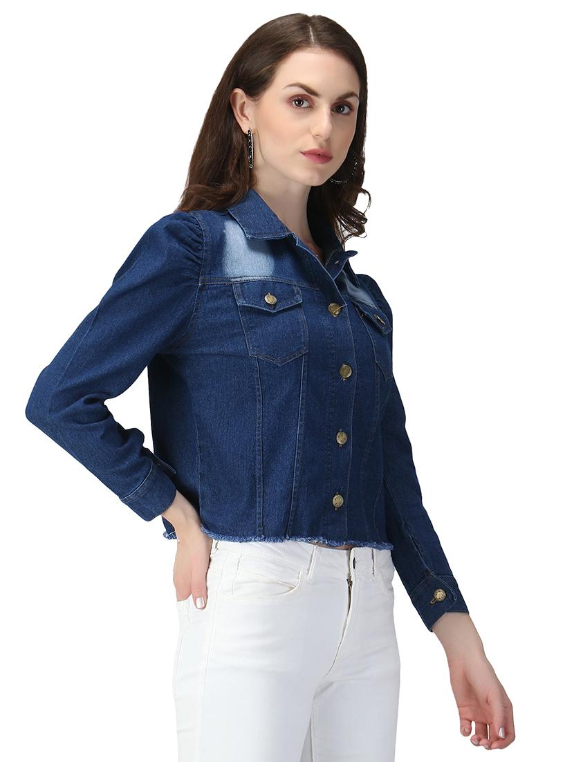 dark blue denim summer jacket - 17665801 - Zoom Image - 2