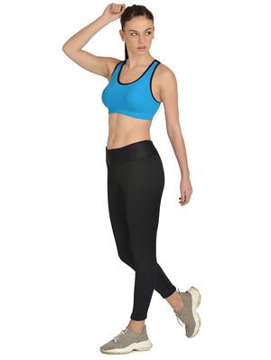 blue solid sports bra - 17665925 - Standard Image - 4