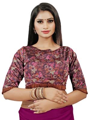 solid bordered saree with blouse - 17666033 - Standard Image - 3