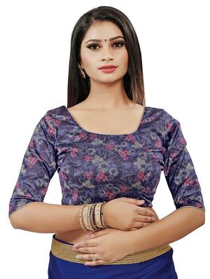 solid bordered saree with blouse - 17666038 - Standard Image - 3