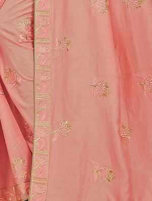 ethnic motifs embroidered saree with blouse - 17666041 - Standard Image - 4