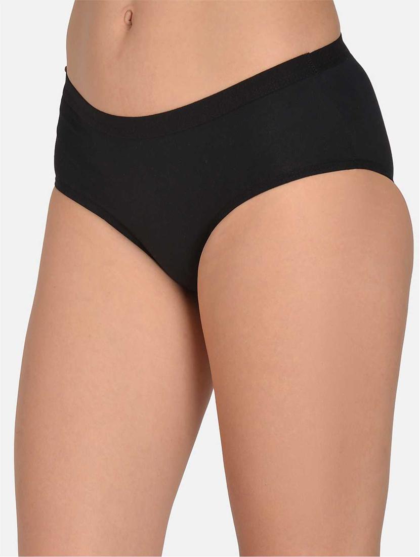 black solid hipster panty - 17666139 - Zoom Image - 2