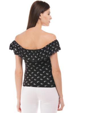 black rayon regular top - 17666230 - Standard Image - 3