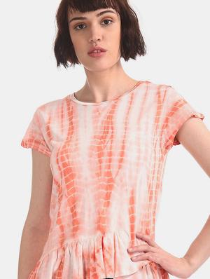 round neck tie & dye top - 17666231 - Standard Image - 6