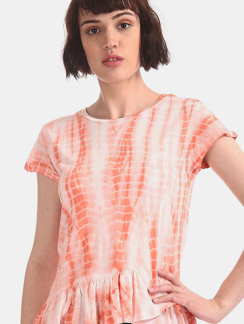 round neck tie & dye top - 17666231 - Zoom Image - 6