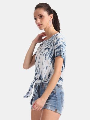tie front tie & dye top - 17666240 - Standard Image - 3