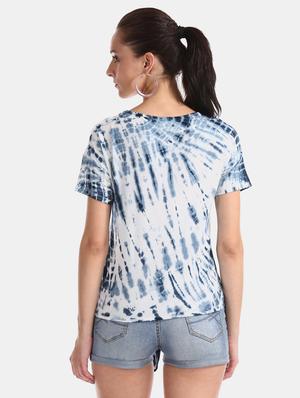 tie front tie & dye top - 17666240 - Standard Image - 4