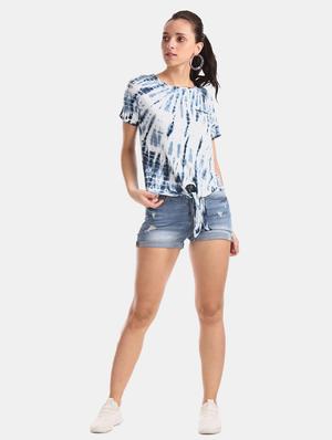 tie front tie & dye top - 17666240 - Standard Image - 5