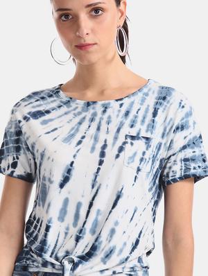 tie front tie & dye top - 17666240 - Standard Image - 6