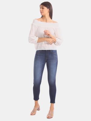 off shoulder lace detail top - 17666260 - Standard Image - 5