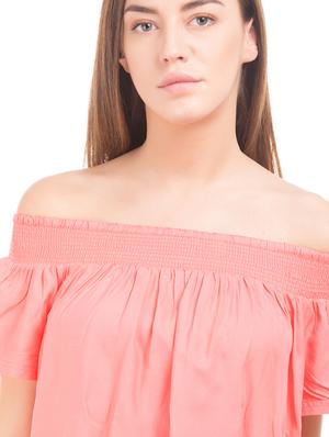 off shoulder solid top - 17666265 - Standard Image - 5