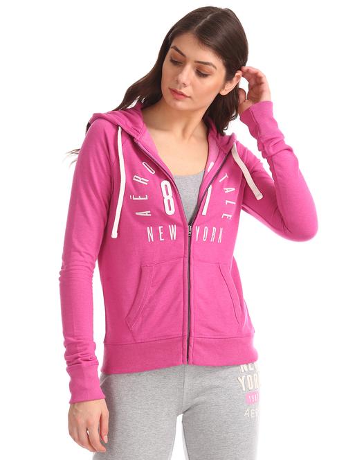 hooded neck printed sweatshirt - 17666273 - Standard Image - 1