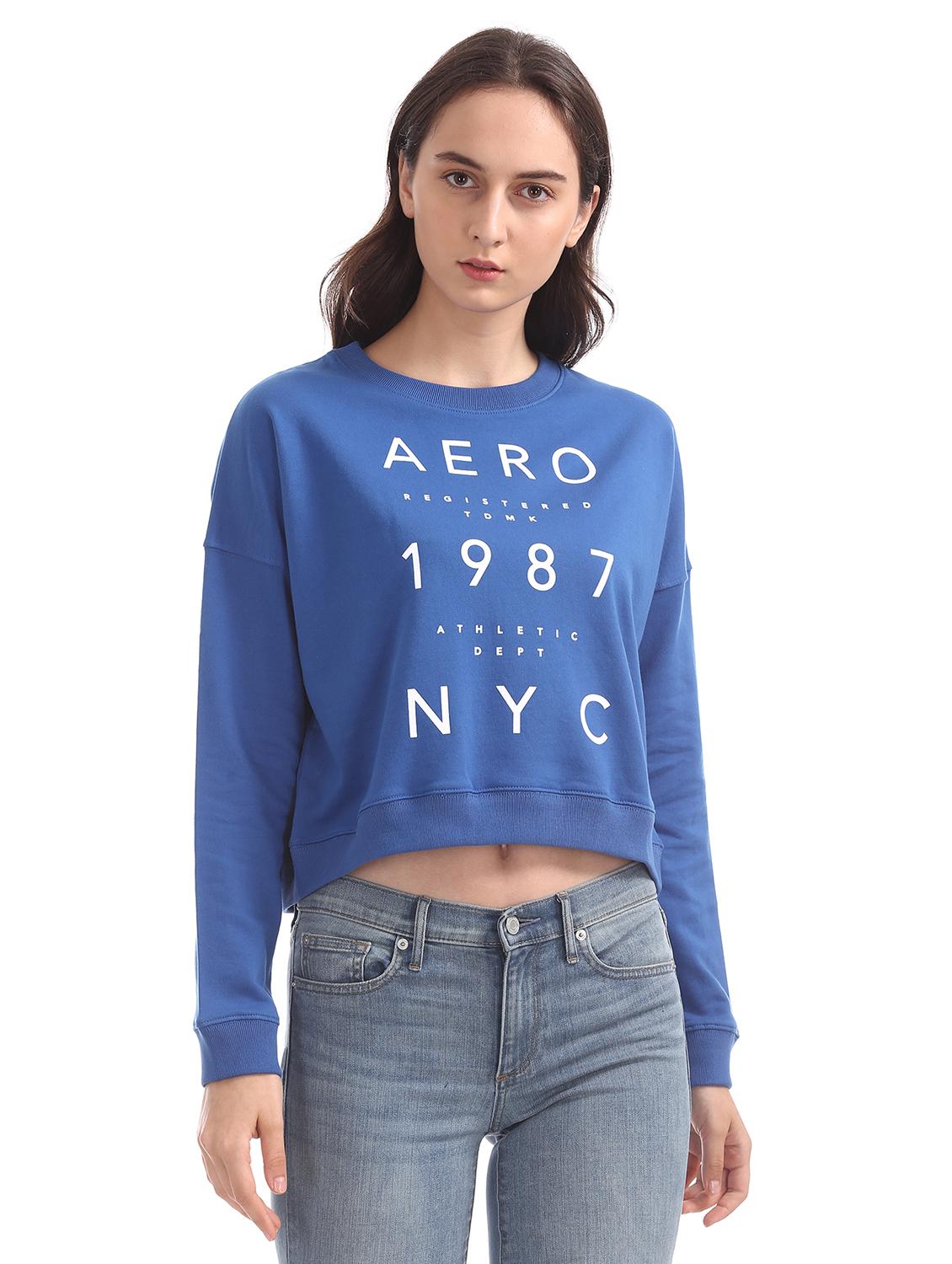 blue cotton regular sweatshirt - 17666276 - Zoom Image - 1