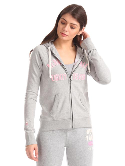 hooded neck embroidered sweatshirt - 17666280 - Standard Image - 1
