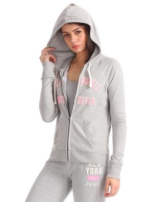 hooded neck embroidered sweatshirt - 17666280 - Standard Image - 2