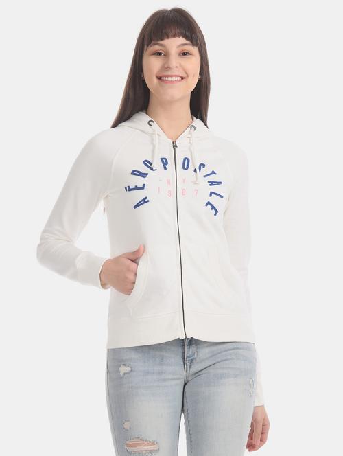 white cotton regular sweatshirt - 17666282 - Standard Image - 1