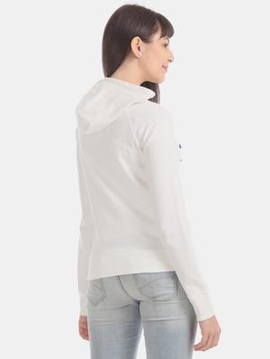 white cotton regular sweatshirt - 17666282 - Standard Image - 4