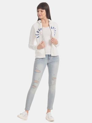 white cotton regular sweatshirt - 17666282 - Standard Image - 5