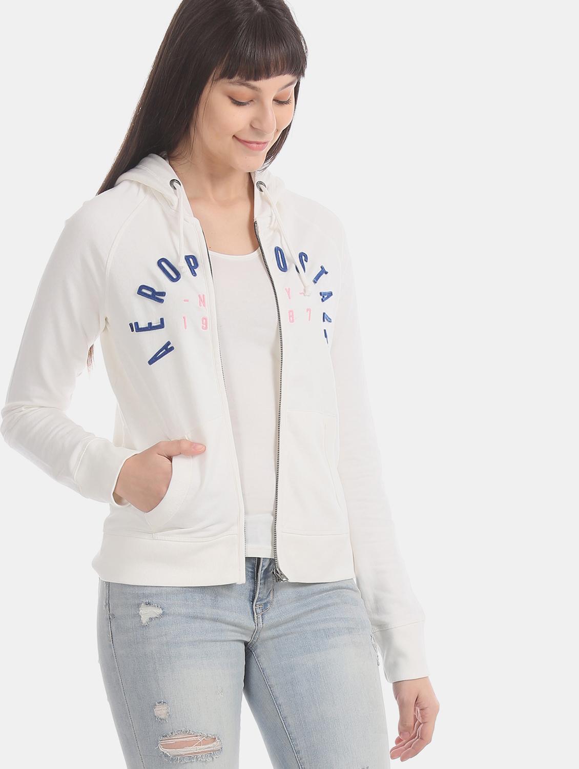 white cotton regular sweatshirt - 17666282 - Zoom Image - 3