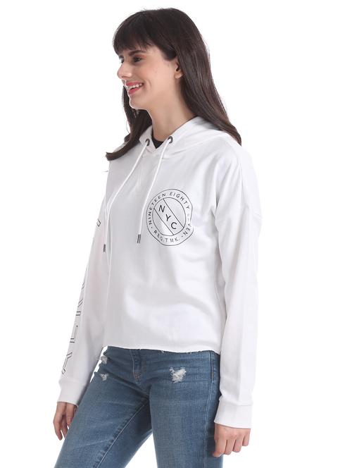 white cotton regular sweatshirt - 17666283 - Standard Image - 1
