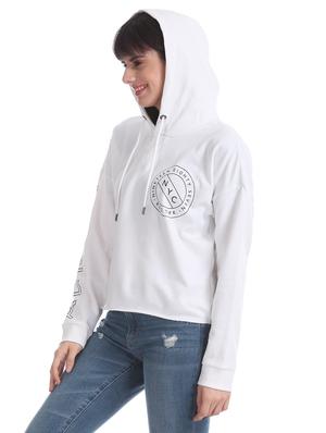 white cotton regular sweatshirt - 17666283 - Standard Image - 2
