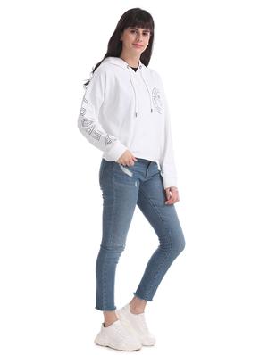 white cotton regular sweatshirt - 17666283 - Standard Image - 5