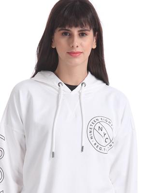 white cotton regular sweatshirt - 17666283 - Standard Image - 6