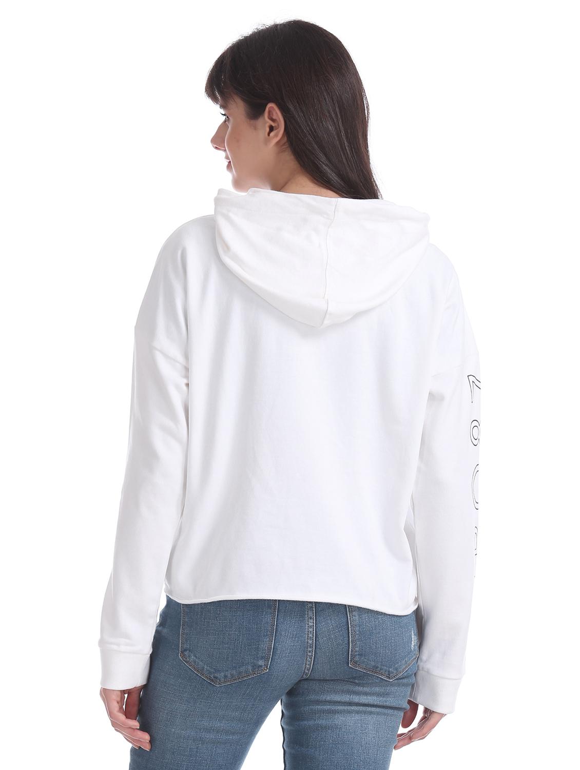 white cotton regular sweatshirt - 17666283 - Zoom Image - 4