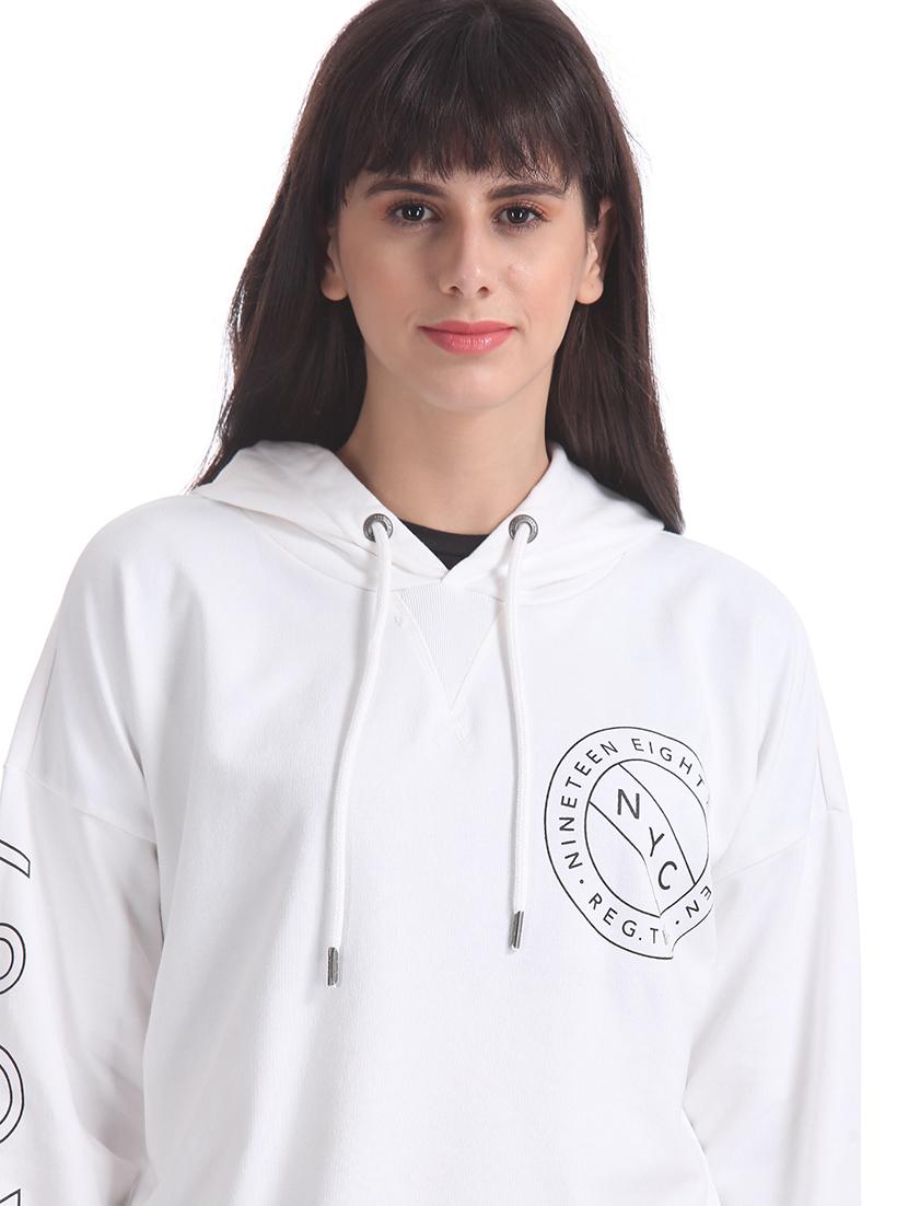 white cotton regular sweatshirt - 17666283 - Zoom Image - 6