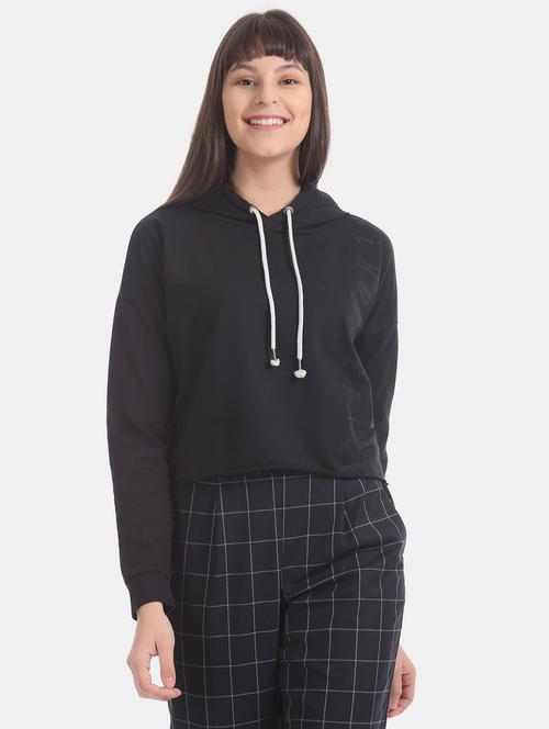 black cotton regular sweatshirt - 17666284 - Standard Image - 1