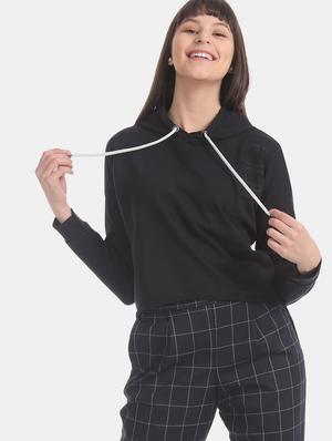 black cotton regular sweatshirt - 17666284 - Standard Image - 2