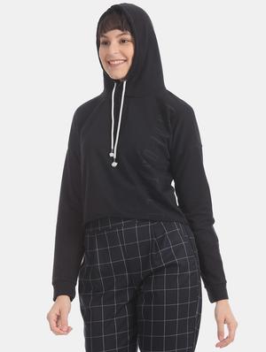 black cotton regular sweatshirt - 17666284 - Standard Image - 3