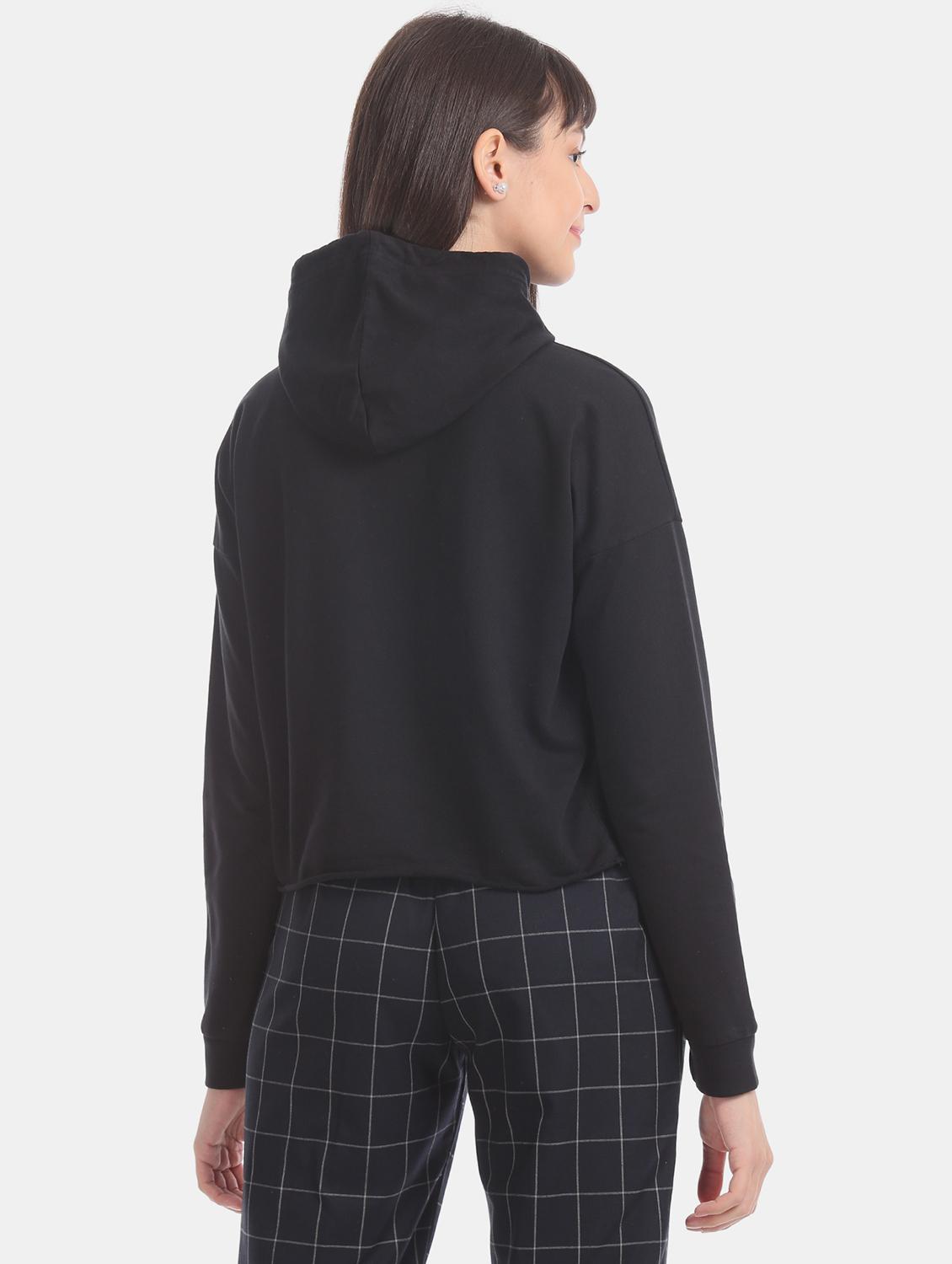 black cotton regular sweatshirt - 17666284 - Zoom Image - 4