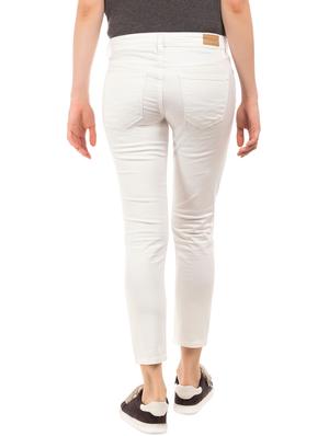 white cotton flat front trousers - 17666399 - Standard Image - 3