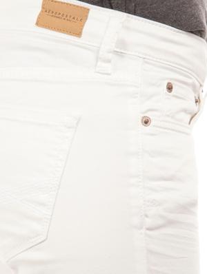 white cotton flat front trousers - 17666399 - Standard Image - 5