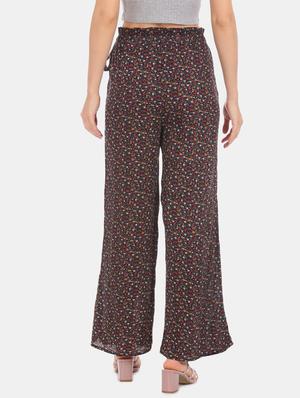 black cotton flat front trousers - 17666406 - Standard Image - 3