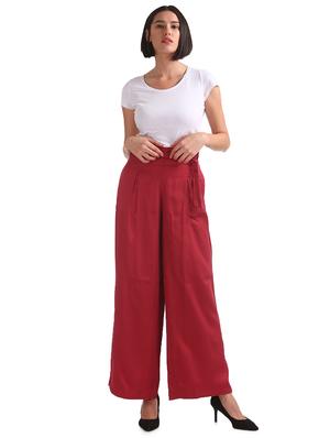 tie front wide leg trouser - 17666481 - Standard Image - 4